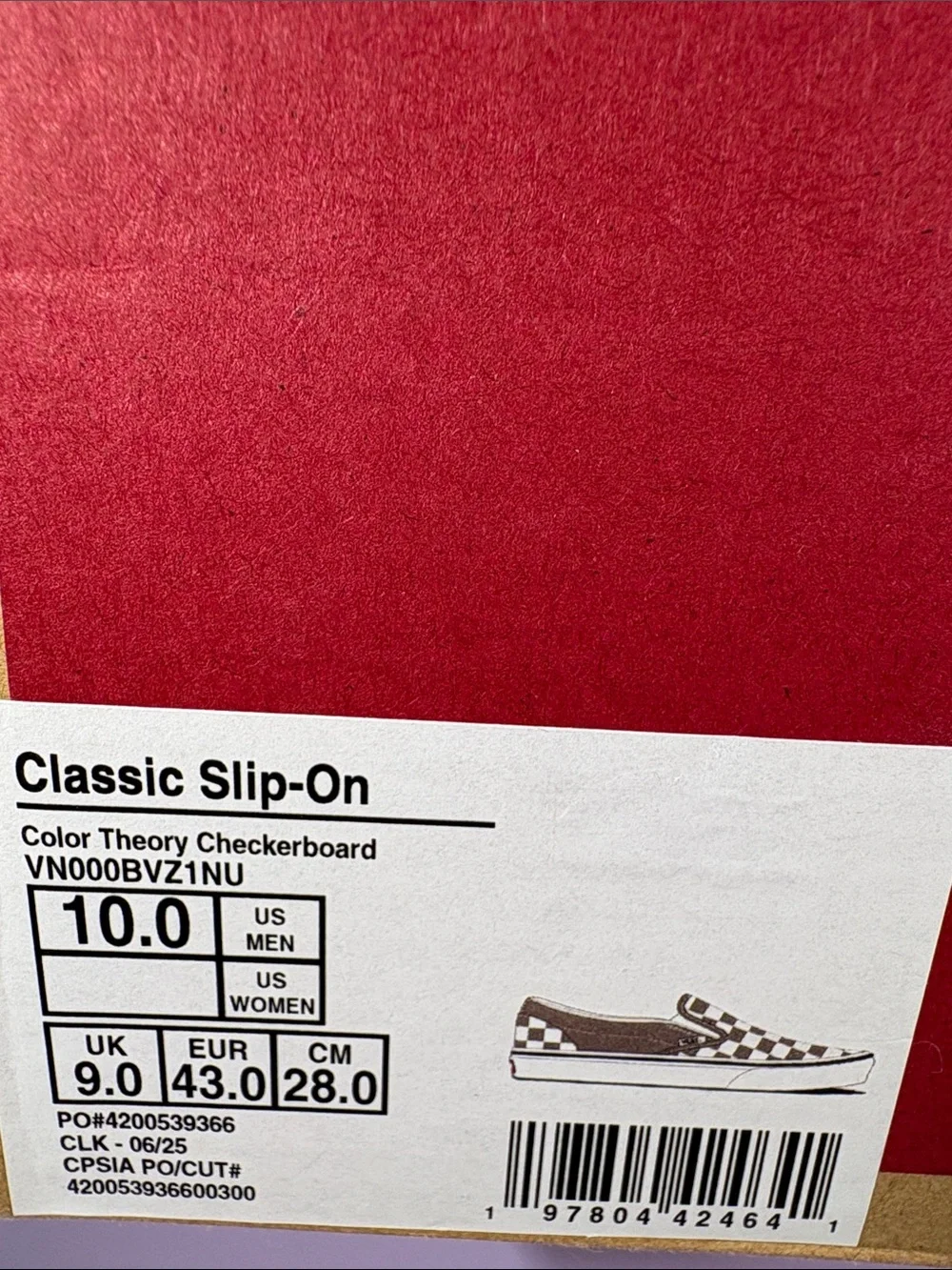 NWT Vans Classic Checkerboard Slip-Ons Men’s 10 - Picture 8 of 10